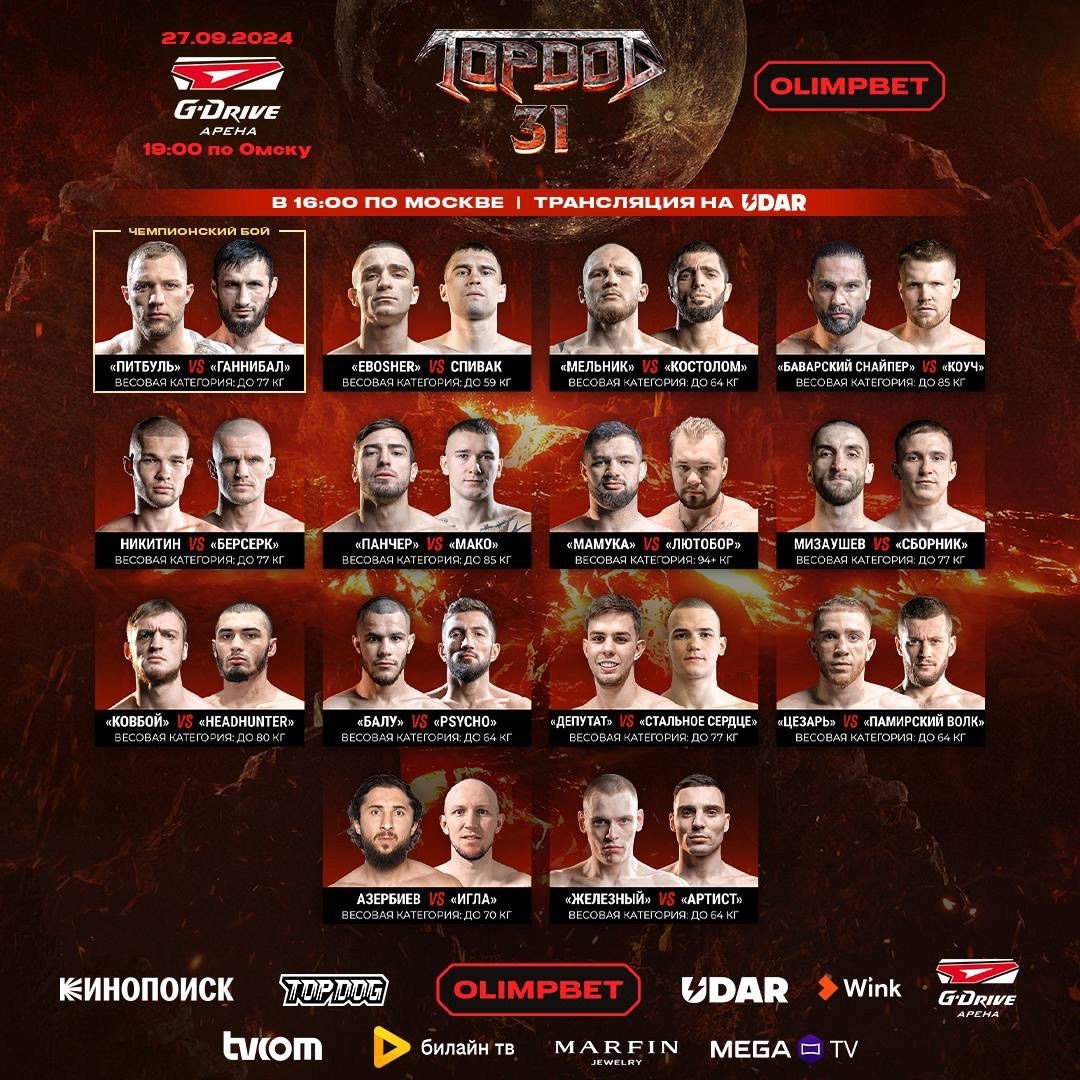 полный кард Top Dog 31