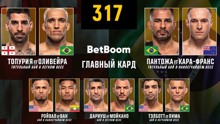 UFC 317 смотреть онлайн