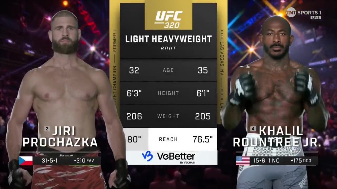 Видео боя: Халил Раунтри - Иржи Прохазка (05.10.2025)